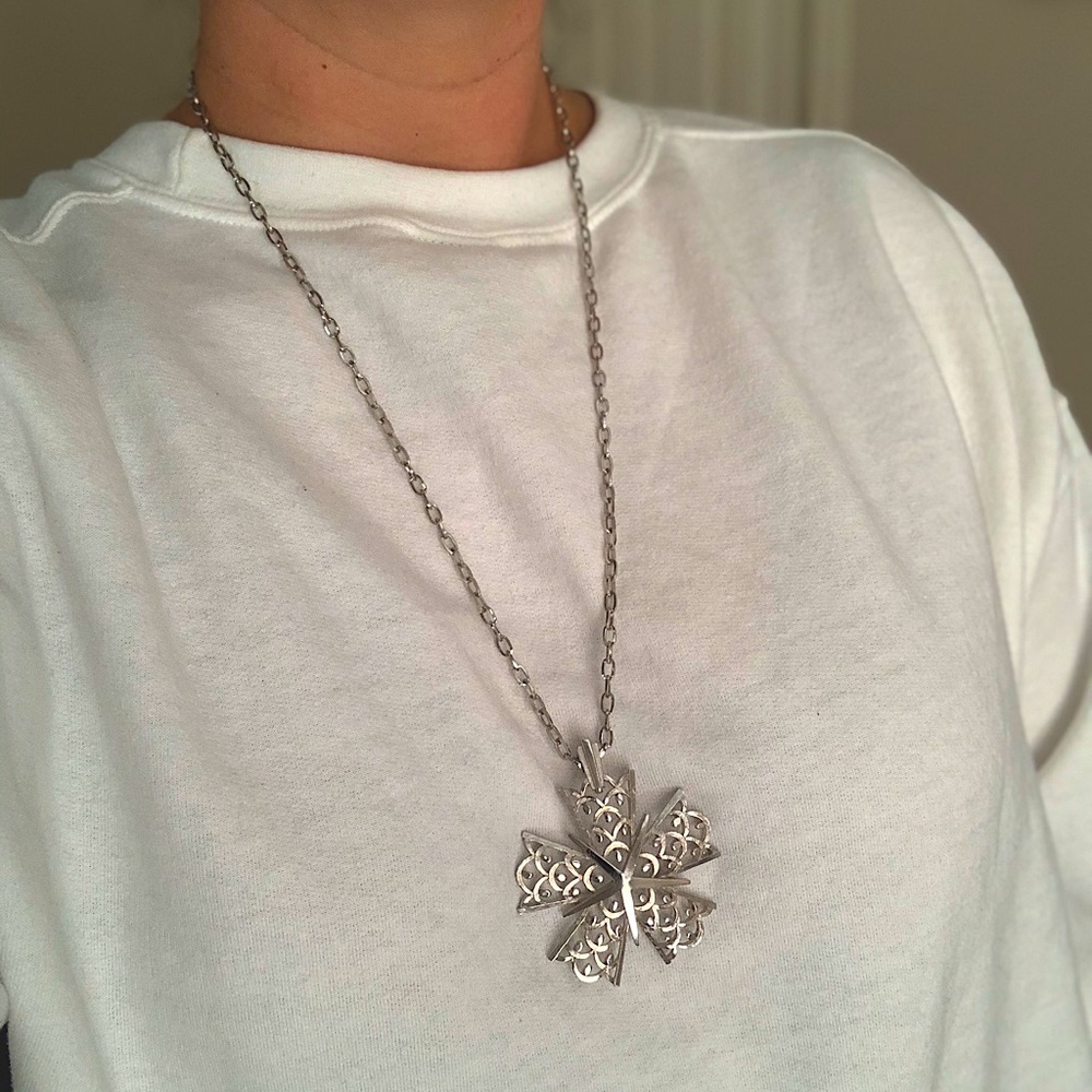 Trifari Vintage Long Pendant Statement Necklace